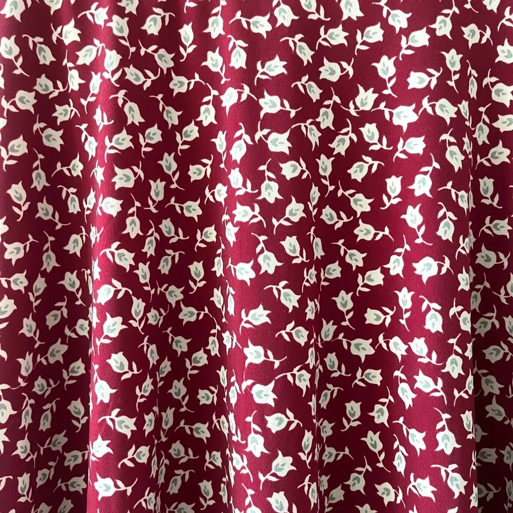 Gilli A-Line Red Floral Skirt